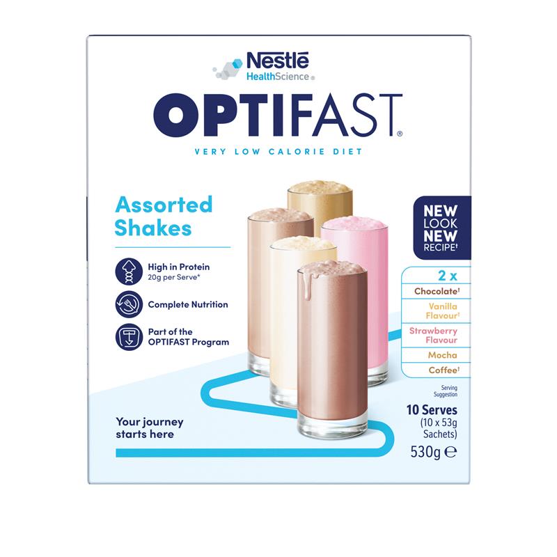 OPTIFAST VLCD Shake Assorted Flavours (10 Pack)