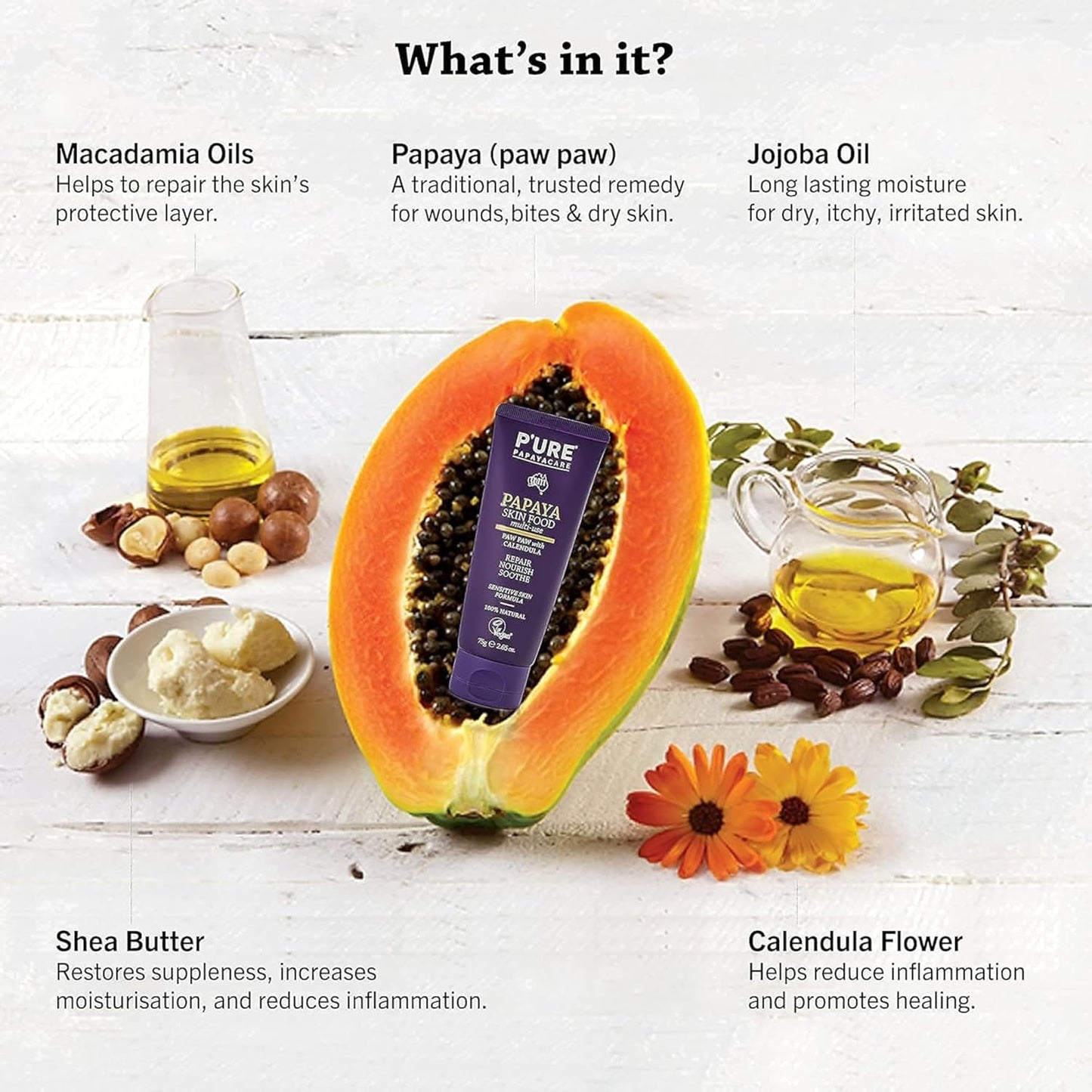 PURE PAPAYACARE PAPAYA SKIN FOOD MULTI-USE 75G