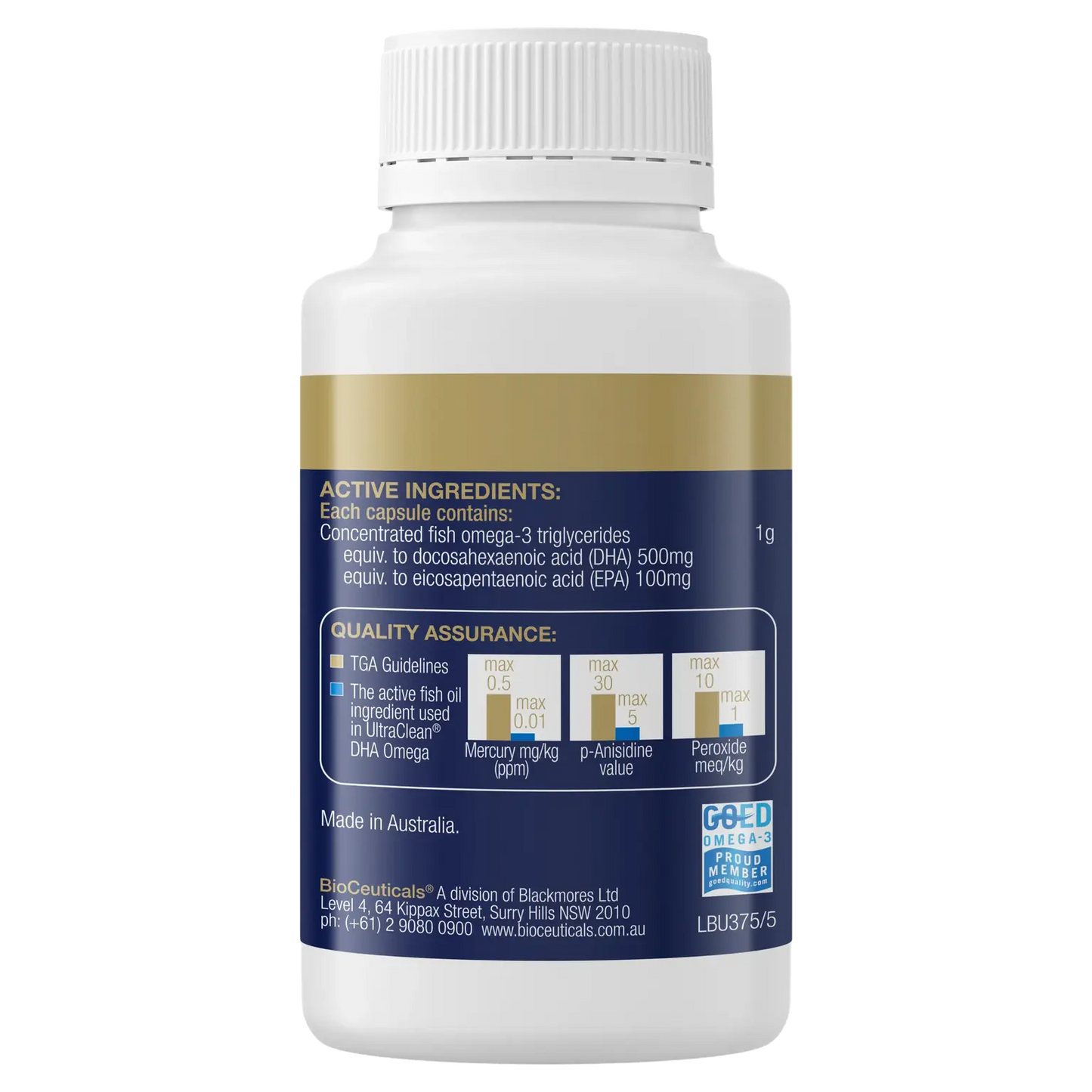 BioCeuticals ULTRACLEAN DHA OMEGA 60 CAP