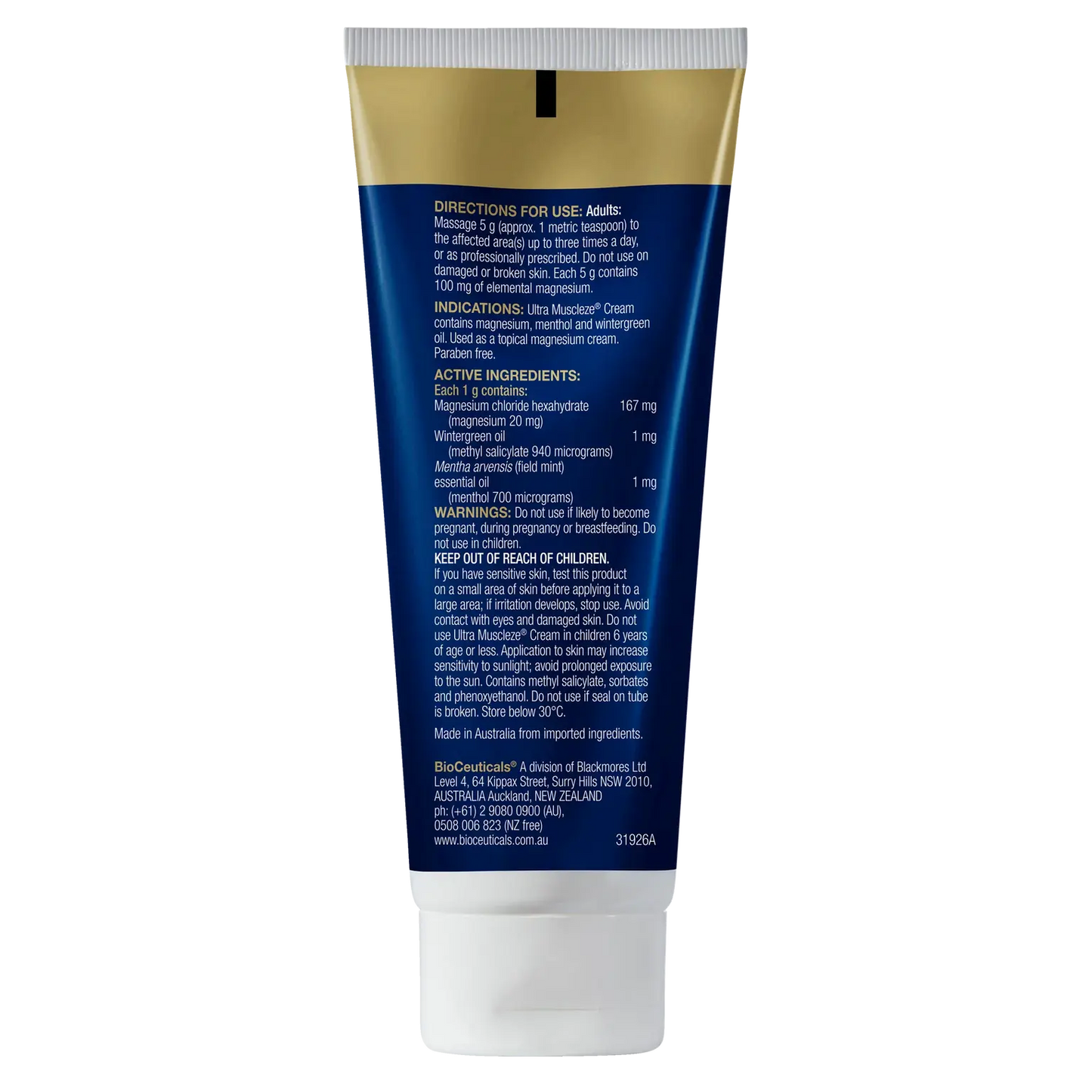 BioCeuticals Ultra Muscleze® Cream 100g