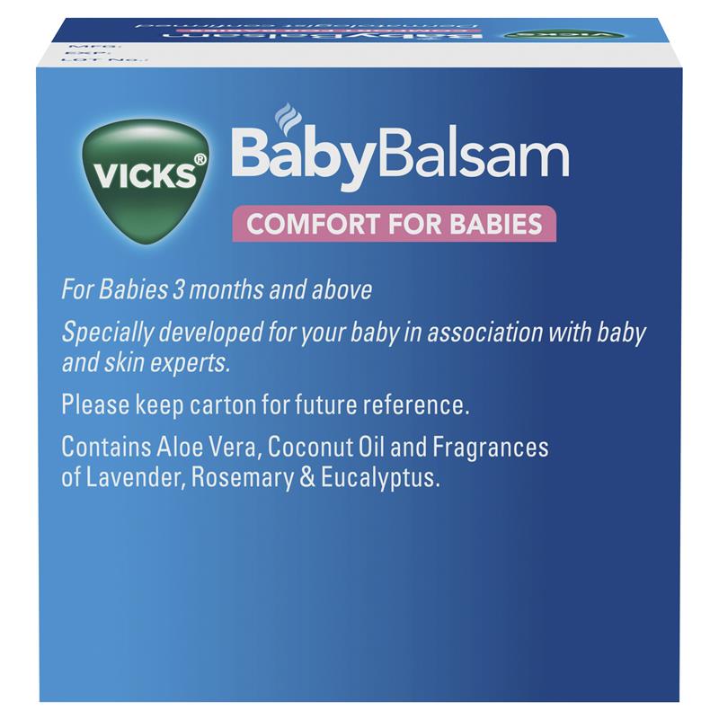 Vicks Baby Balsam Decongestant Chest Rub 50g