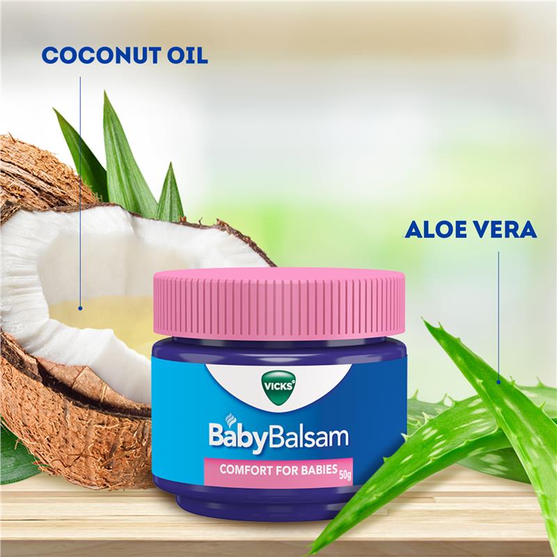 Vicks Baby Balsam Decongestant Chest Rub 50g