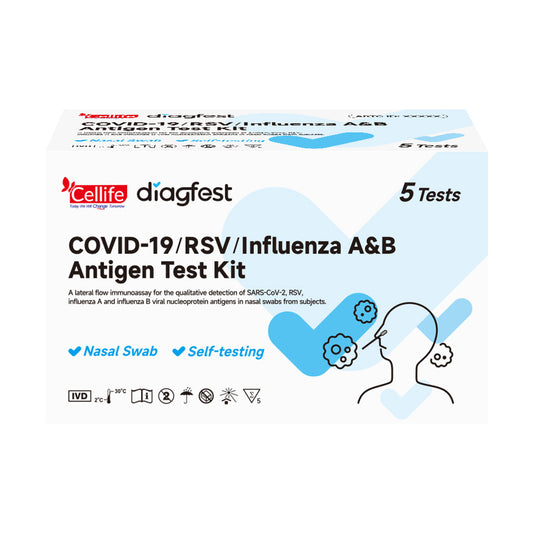 CELLIFE COVID19/RSV/FLUA&B TEST KIT 5PK