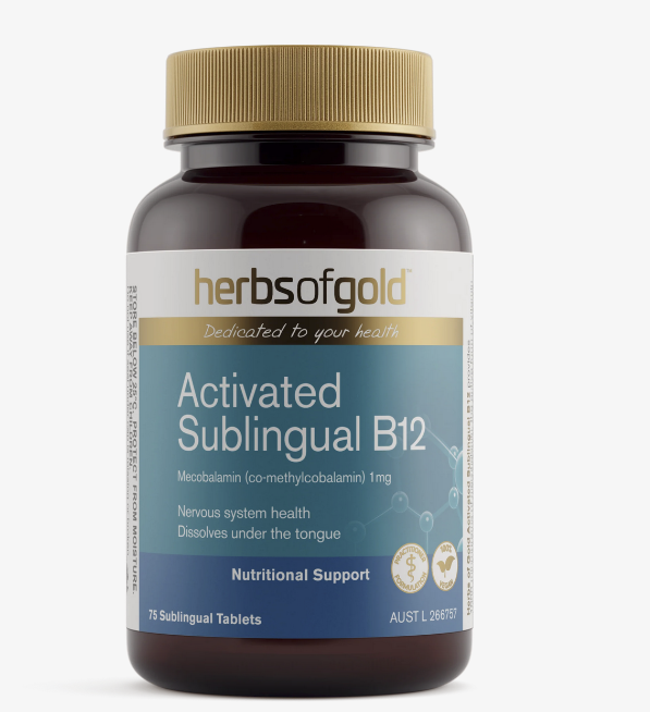 HERBS OF GOLD Activated Sublingual B12 75t
