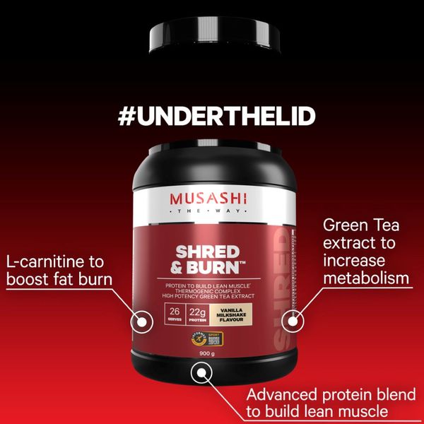 Musashi Shred And Burn Chocolate 900g