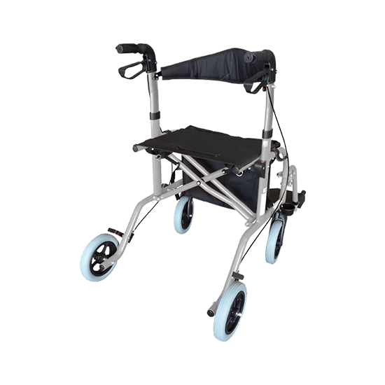 Freedom Hybrid Transroller Seat Walker/Wheelchair - Silver